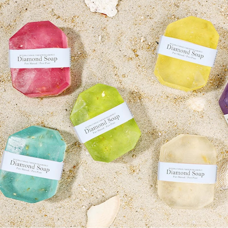 pack of 3 Aurora Crystal Diamond Soap – Handmade Gem Essential Oil Soap