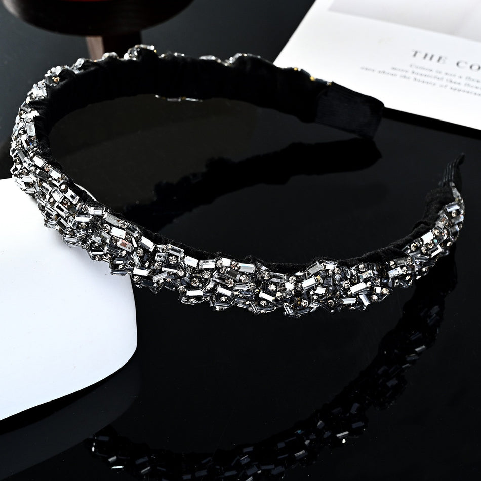 Baroque Rhinestone Fold Headband