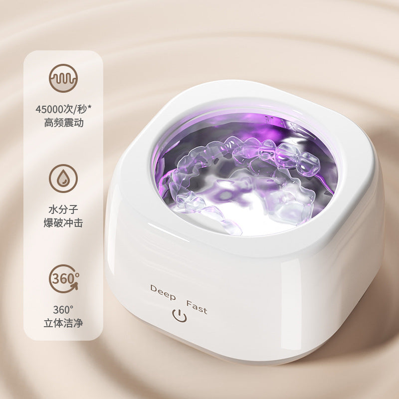 Portable Automatic Ultrasonic Cleaner – Denture, Jewelry & Household Cleaning