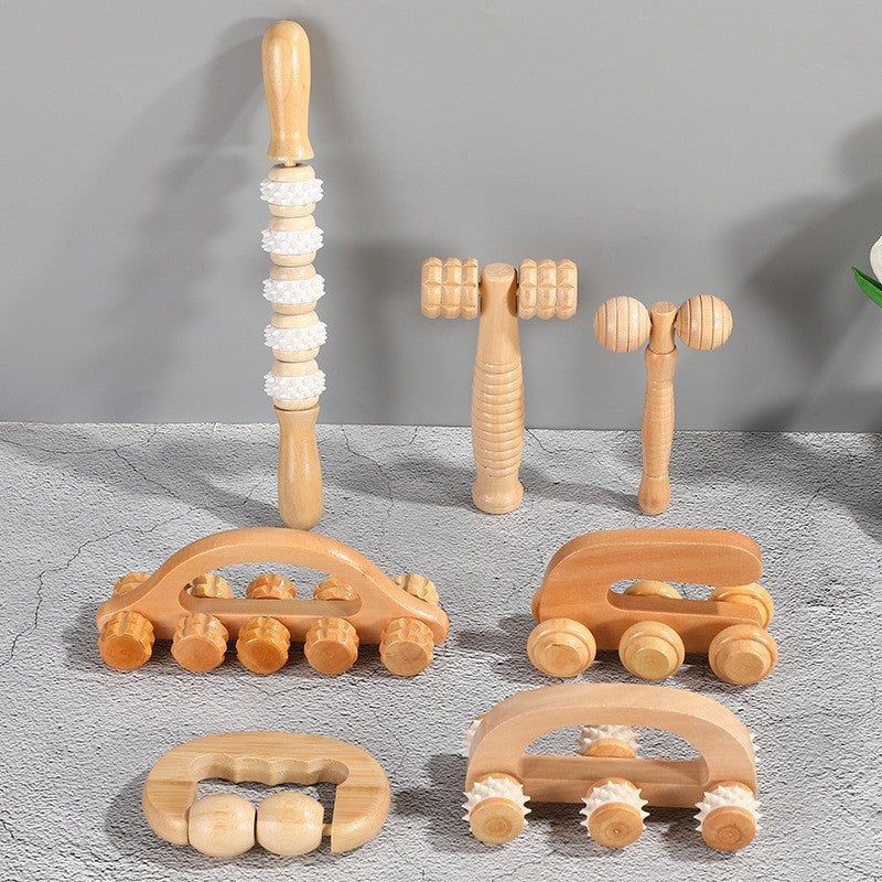Wooden Manual Roller Massager – Meridian Massage Tool