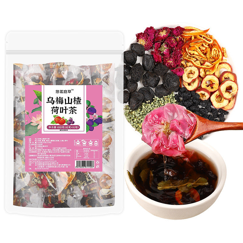 Black Plum Hawthorn Lotus Leaf Detox Tea