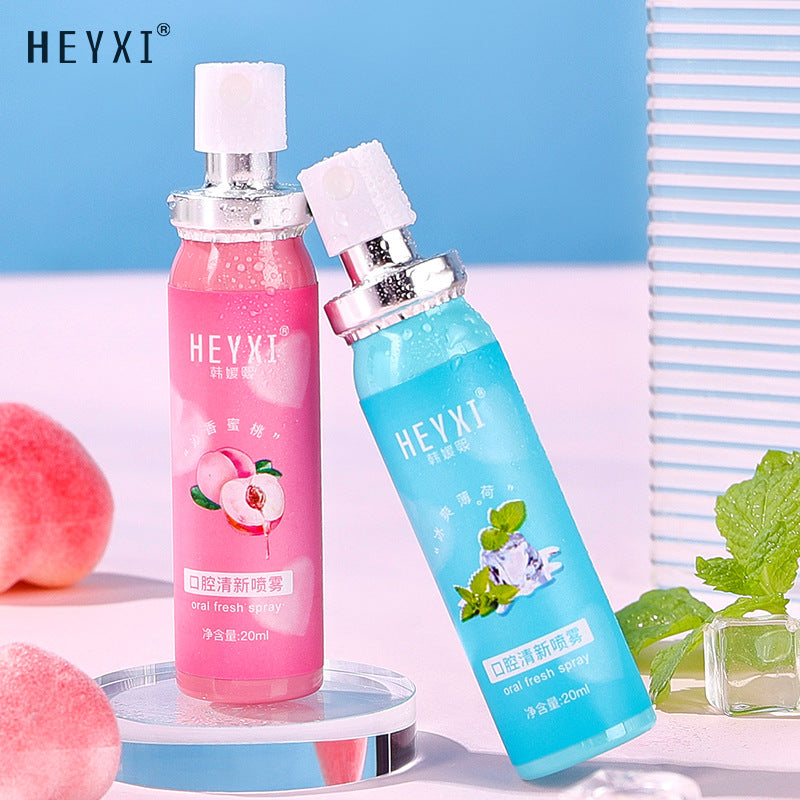 Heyxi Breath Spray 20ml Peach & Mint Oral Freshener