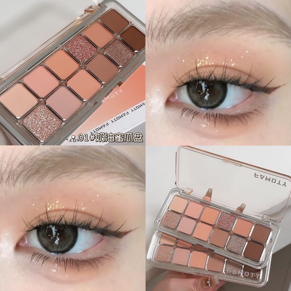 Famoty 12-Color Earth Tone Eyeshadow Palette