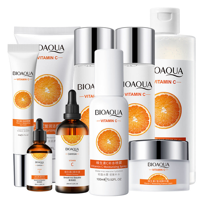 Boquanya Vitamin C Skin Care Set Hydrating Vc Essence Moisturizing Mask Moisturizing Rejuvenating Toner Wholesale