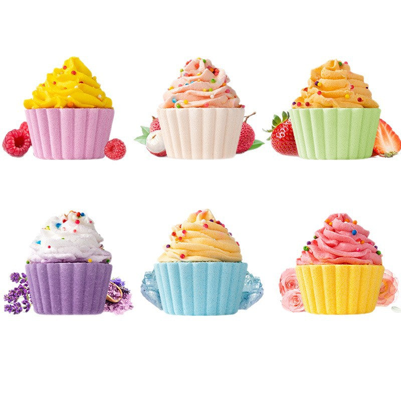 80g Cake Bath Bomb – Multi-Bubble Fragrant Essential Oil Bath Ball