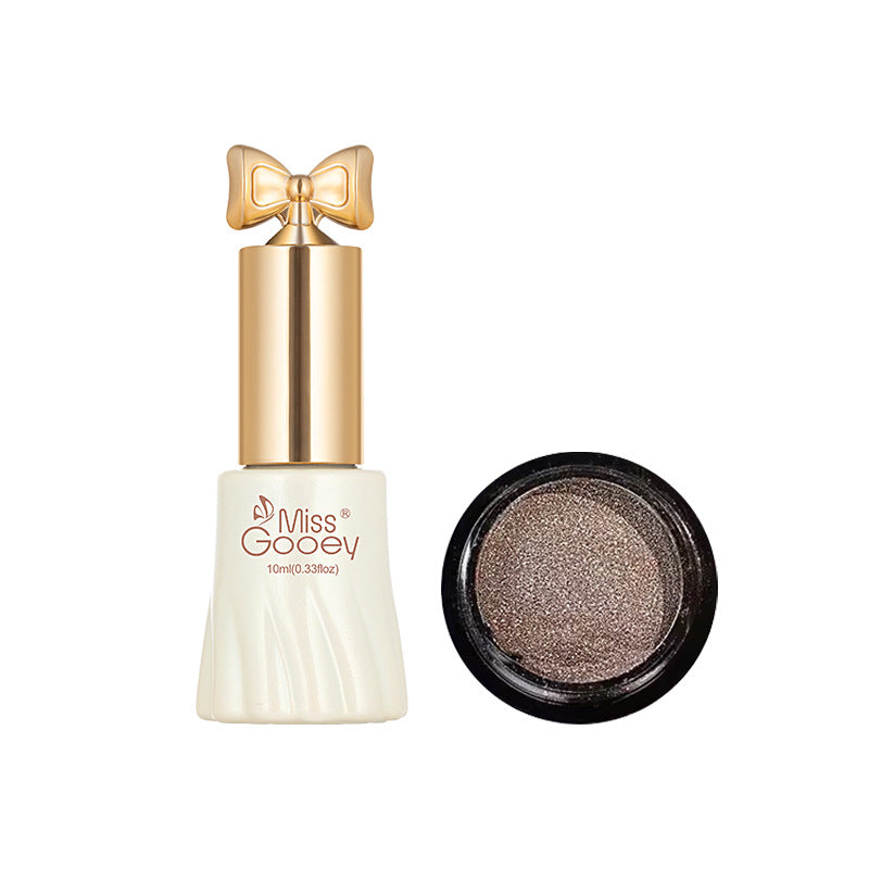 Magic Mirror Toenail Gel Duo – White & Metallic Shine