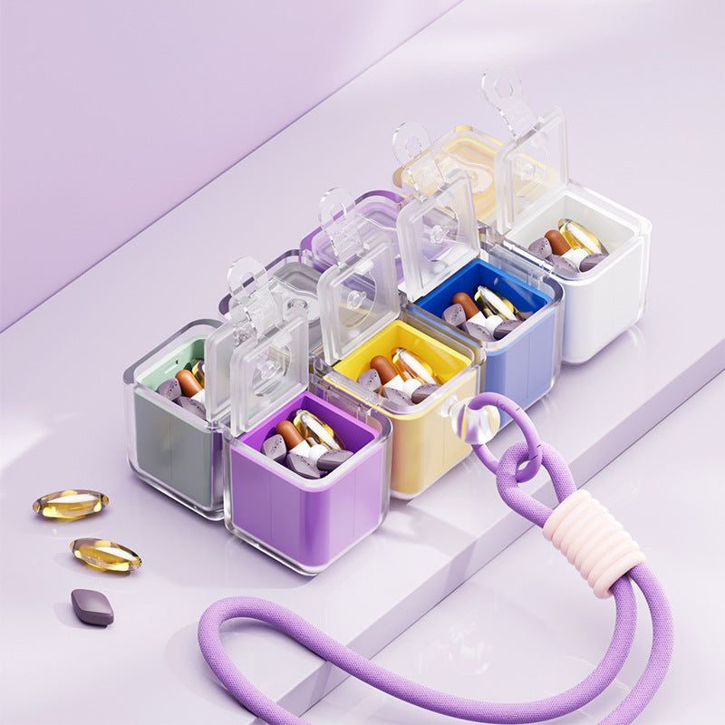 Rubik’s Cube Pill Box – Large Capacity, Moisture-Proof 7-Day Storage