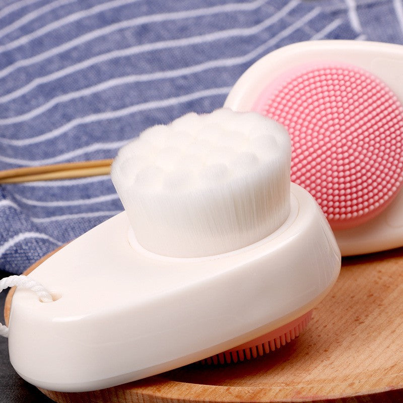 Soft Silicone Face Cleansing Brush – Manual Massage Tool