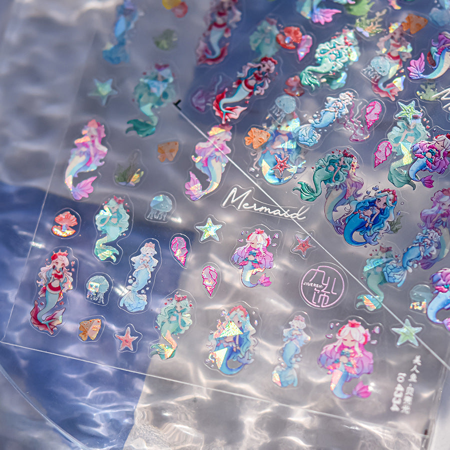 Tomoni Jelly Nail Art Stickers – Cute Mermaid & Mobile Designs