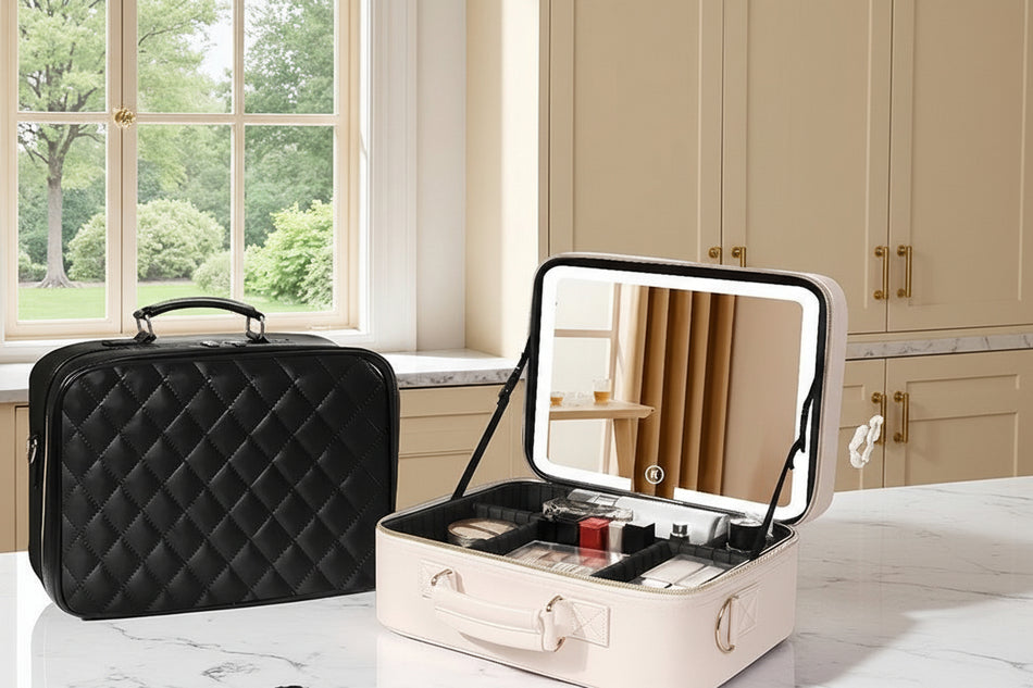 Foldable LED Makeup Case with Mirror
