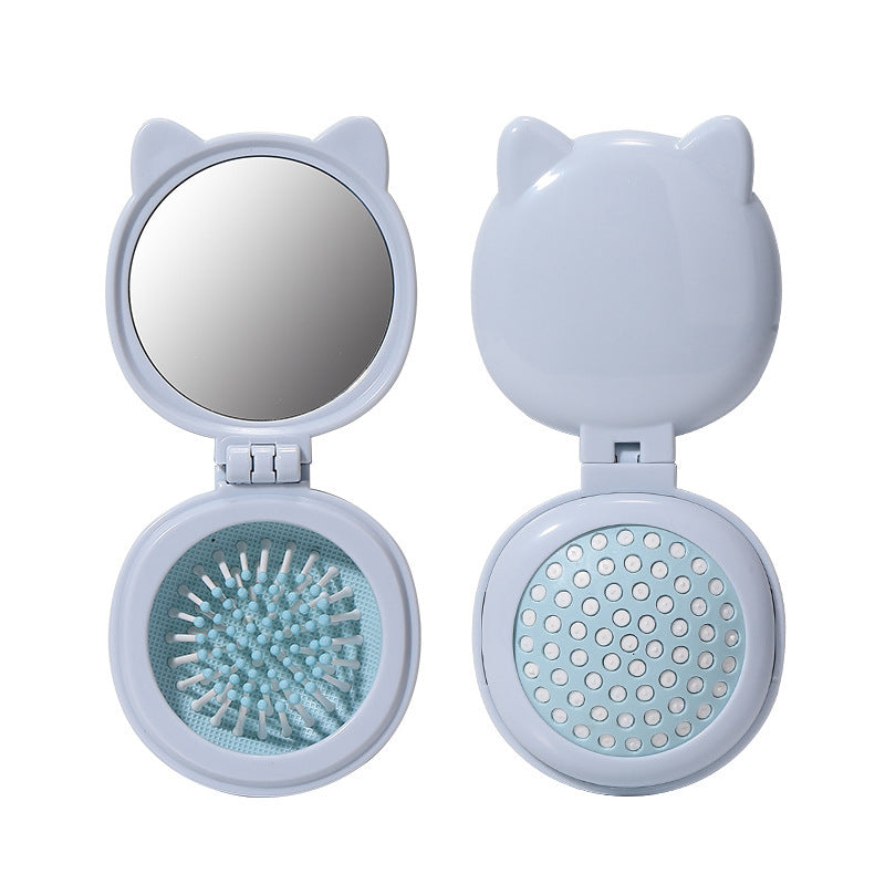 Cat Ear Folding Mirror Comb | Portable Airbag