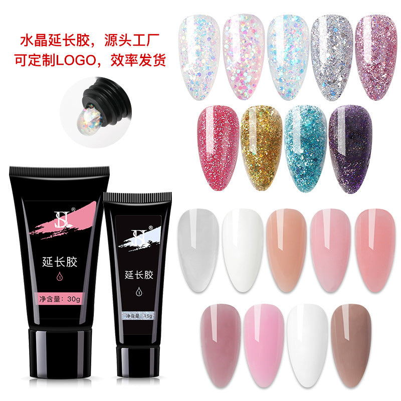 Fast-Setting Nail Extension Glue with Glitter & Sequins