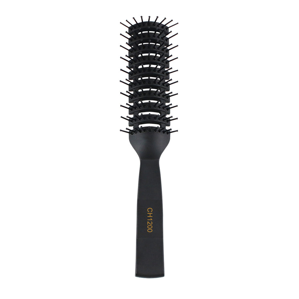 Men’s Hollow-Out Hair Comb | Black Nylon Needle Styling Comb