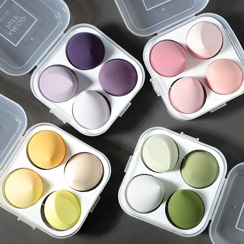4-Piece Non-Latex Beauty Egg Set Wet & Dry Multi-Color