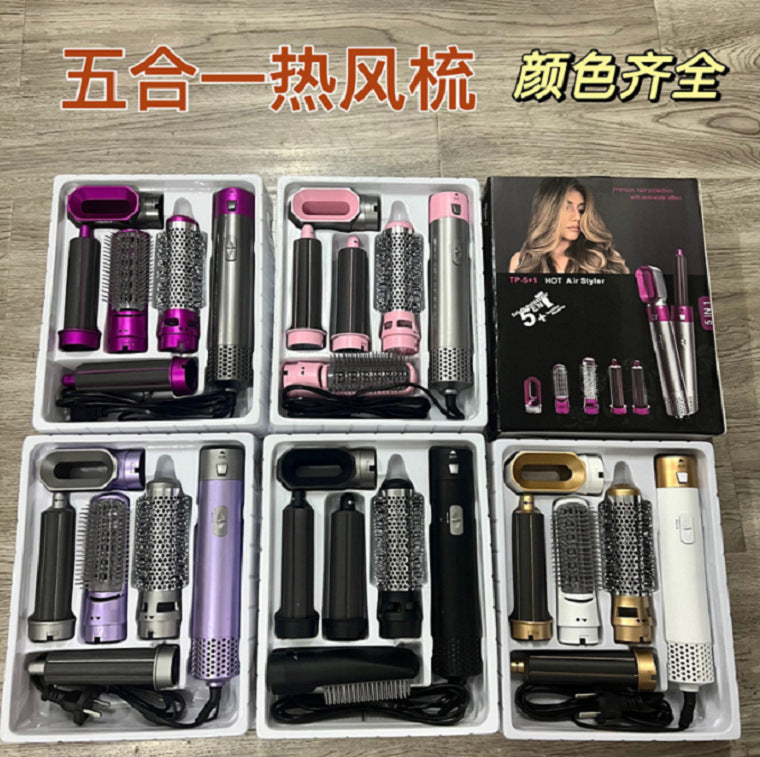 5-in-1 Electric Hair Styling Comb for Curling & Straightening
