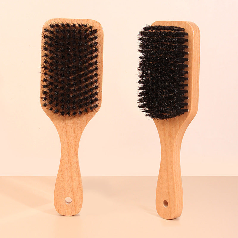 Men’s Beard Brush | Wooden Handle Barber Grooming Comb