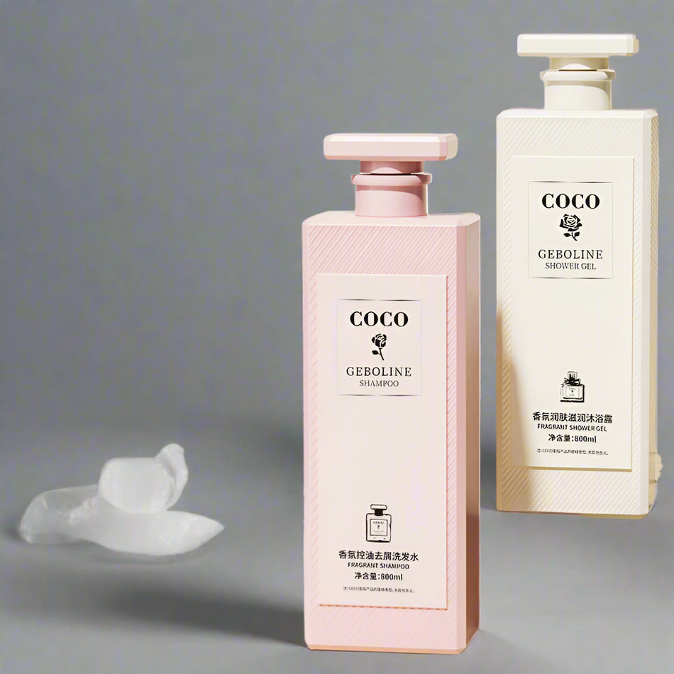 2 pack COCO fragrance dandruff control oil control shampoo an d shower gel oil fluffy dandruff antipruritic 72 hours lasting fragrance official genuine goods