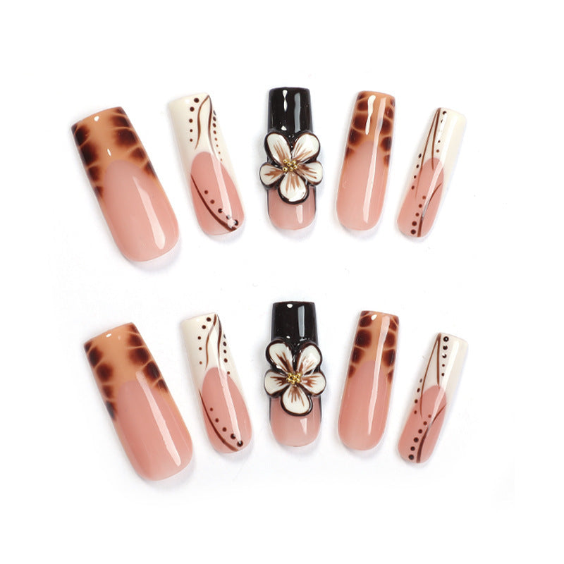 Handmade 3D Flower Nails – Premium White Set