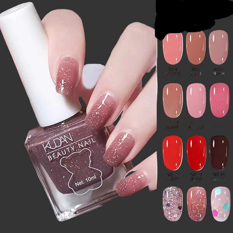 Ice-Transparent Nail Polish – Quick-Dry No-Bake Shine