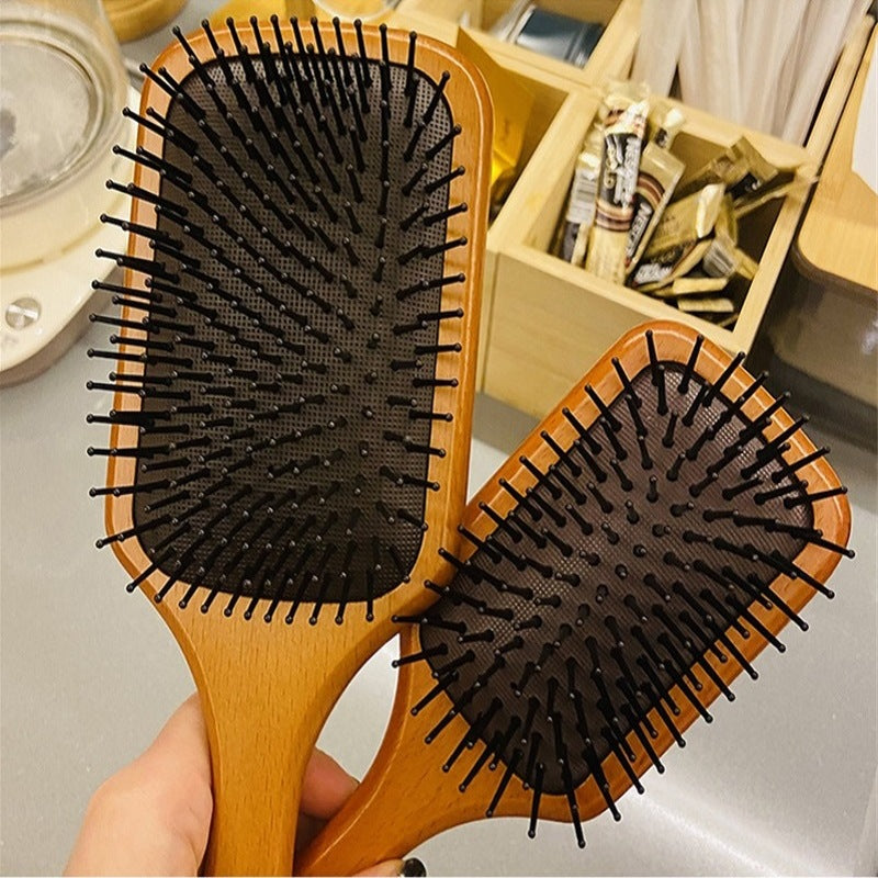 Fluffy Wooden Air Cushion Hair Smoothing Comb