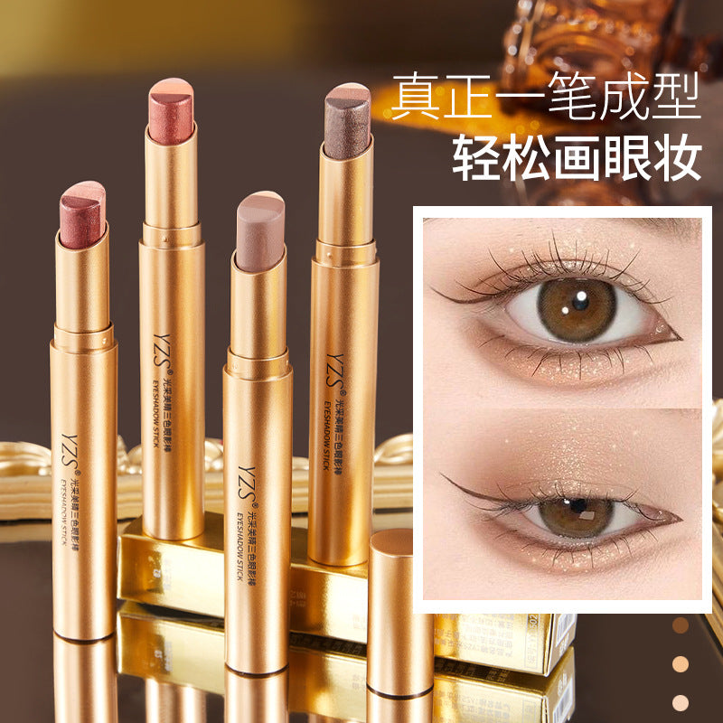 YZS Radiant Eyeshadow Stick – 3-Color High Gloss