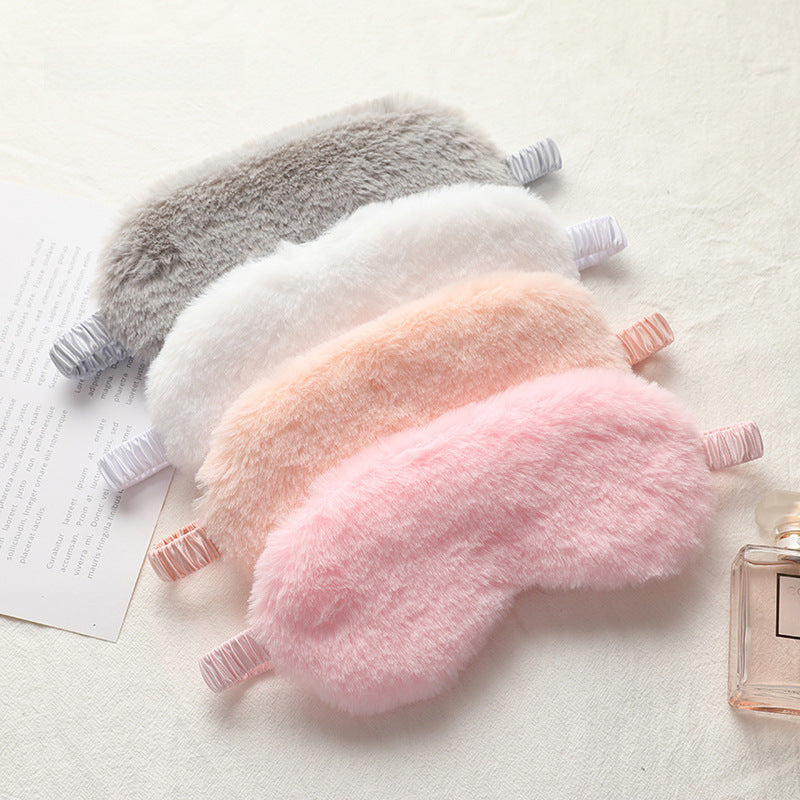Plush Rabbit Hair Eye Mask – Cozy & Cute