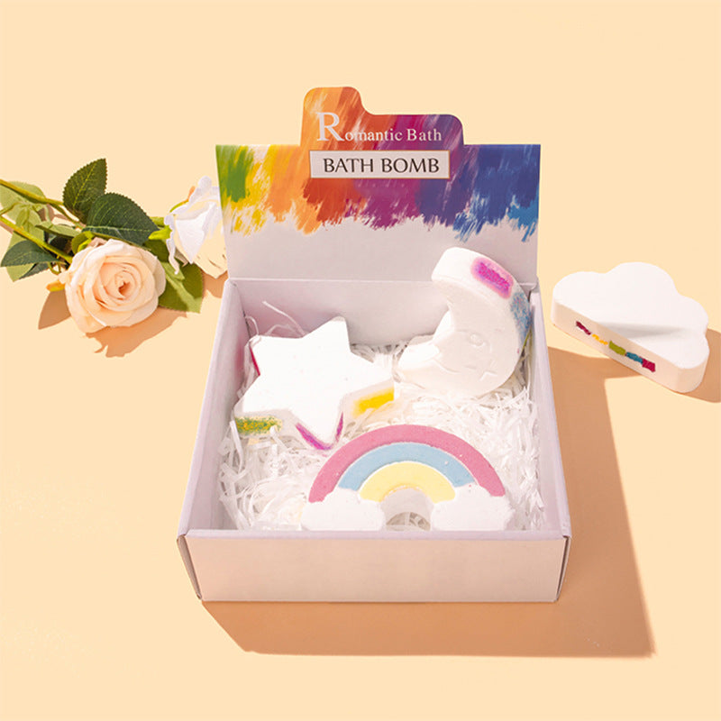 Moon Rainbow Bath Bomb – Cloud Bubble Starry Bath Ball