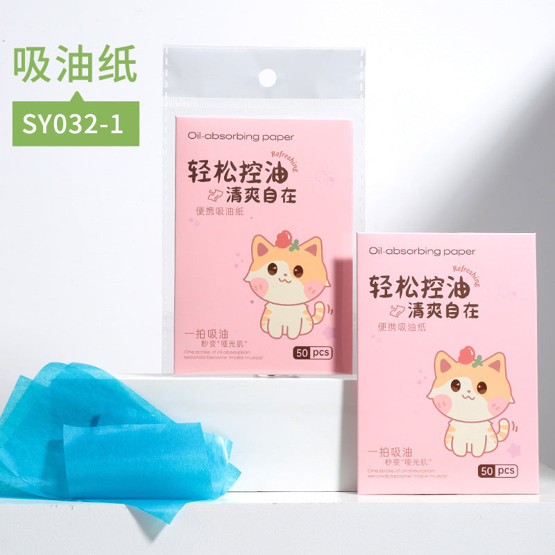 50-Pc Wood & Linseed Oil Paper | Refreshing Facial Matte
