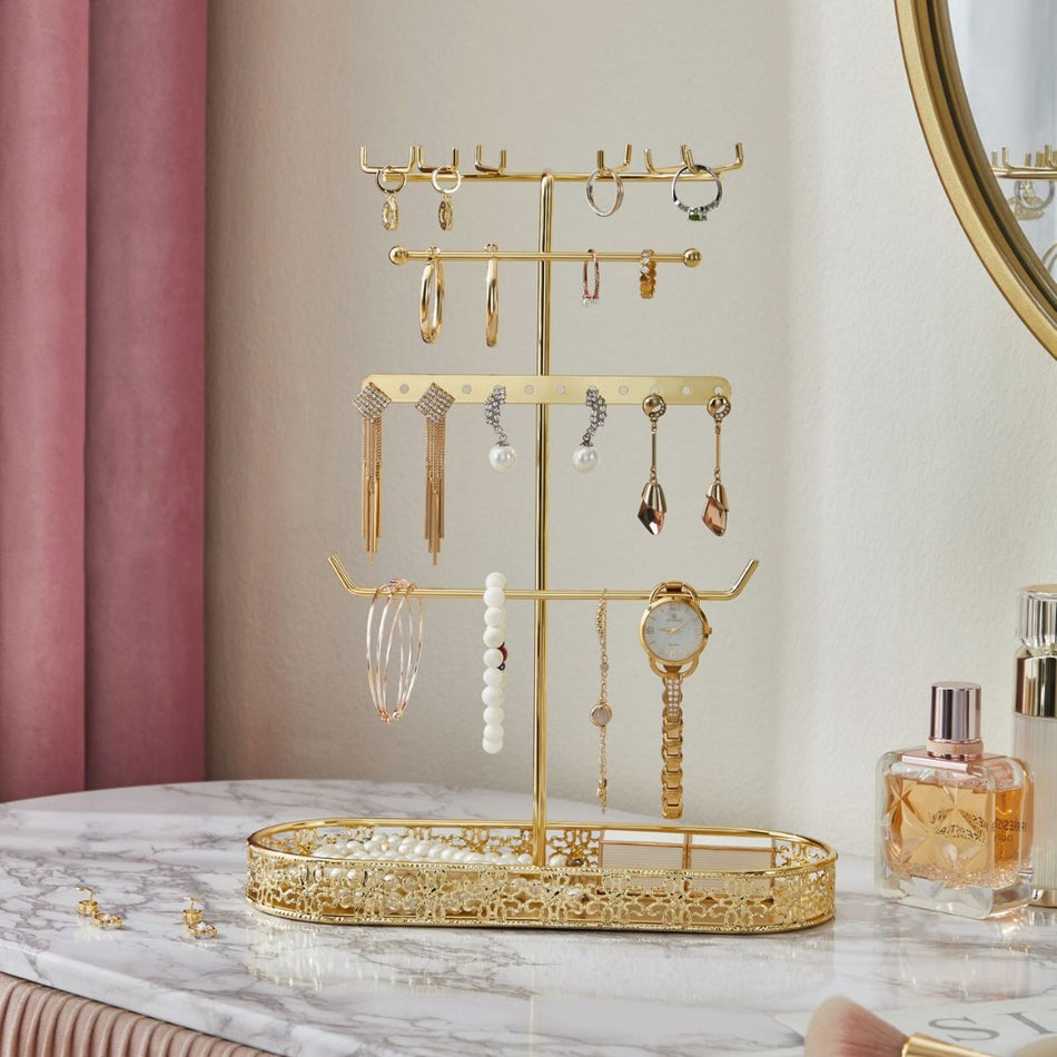 Desktop Jewelry & Key Hanging Storage Display Rack