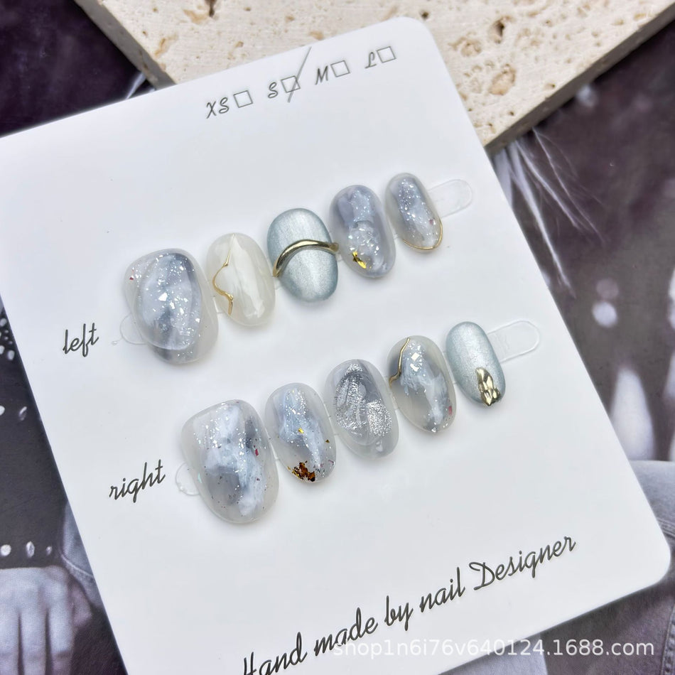 Smart Island Cat’s Eye White Nails