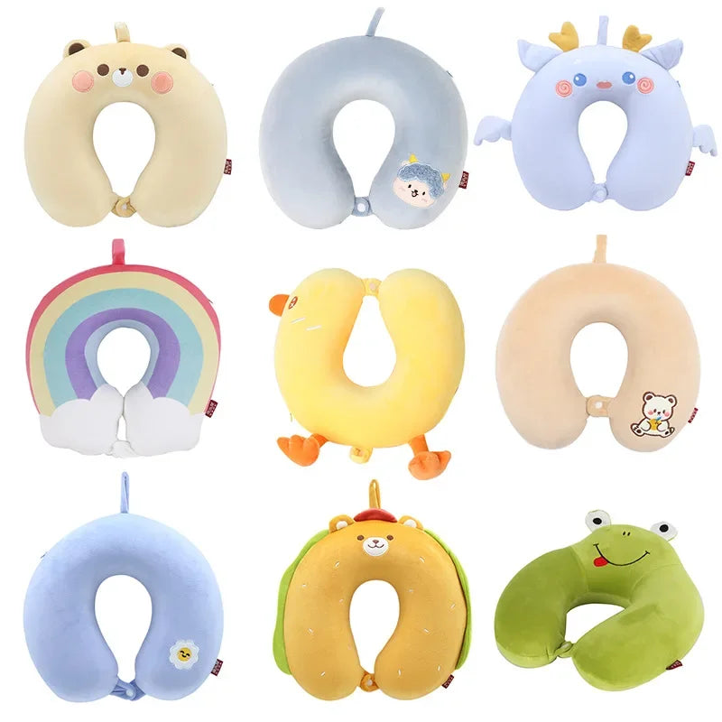 Cartoon Memory Foam U-Pillow – Cute & Comfy
