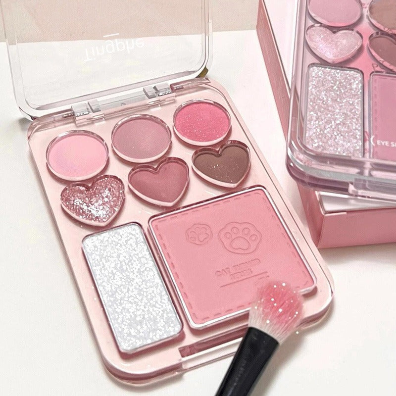 Love Earth Tone Eyeshadow & Blush Makeup Palette