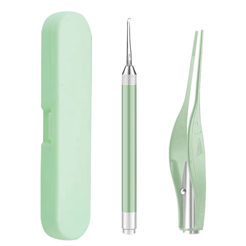 Luminous Kids’ Ear Spoon with Tweezers & Light