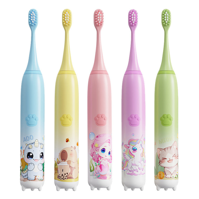 Cartoon Electric Toothbrush for Kids – Soft Bristles