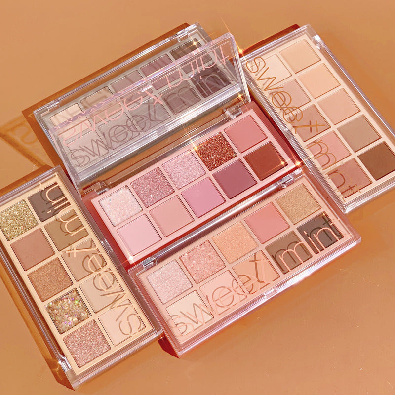 Sweet Mint 10-Color Eye Shadow Palette – Pearlescent & Matte