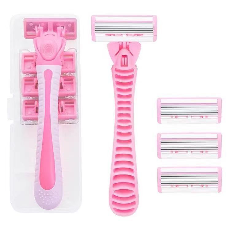 6-Layer Manual Shaver for Women – Body Hair Remover