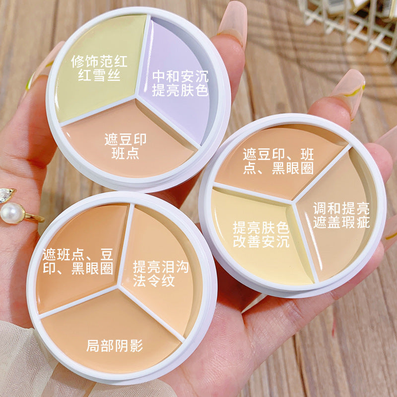 Xixi 3-Color Concealer Palette – Dark Circles & Acne