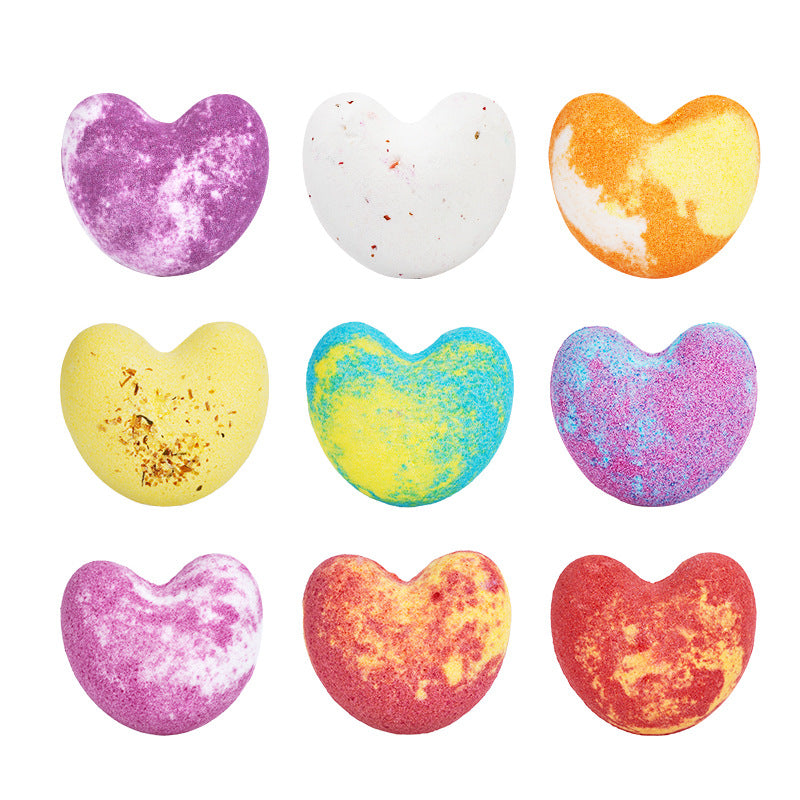 40g Heart-Shaped Bath Bomb – Plant Essence & Essential Oil