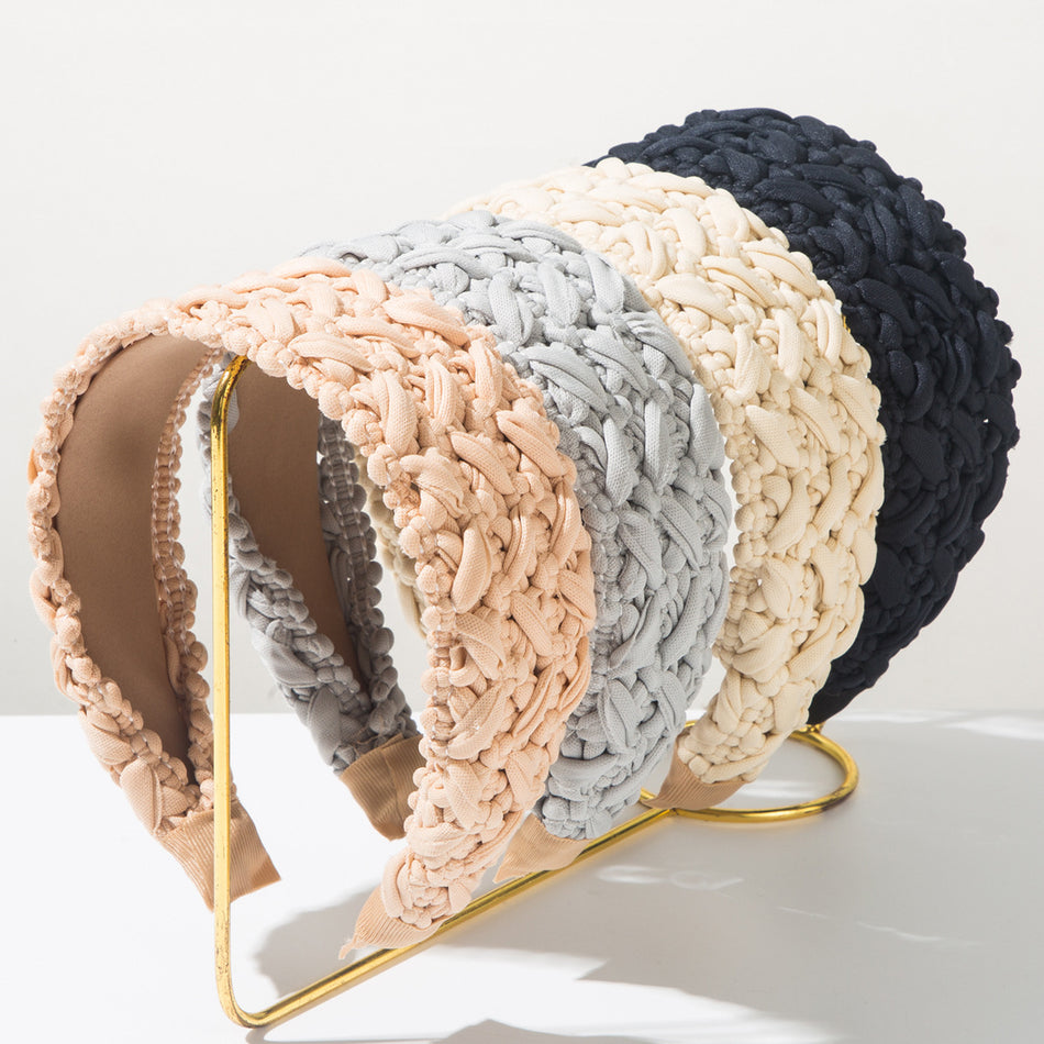 Korean Braided Fabric Wide Headband