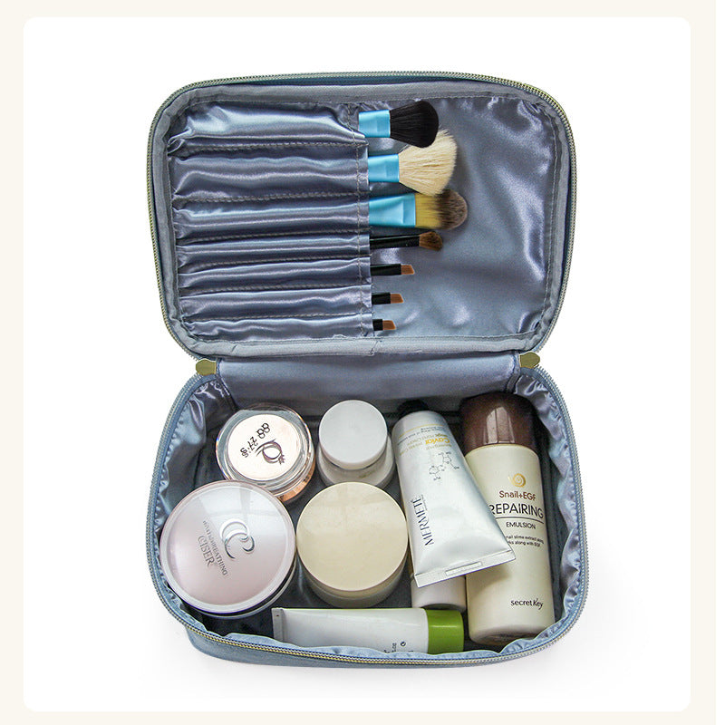 Velvet Cosmetic Bag Large-Capacity Portable Makeup Storage