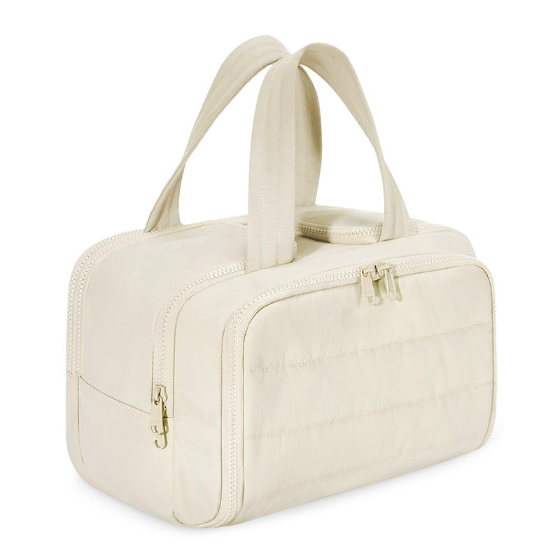 Large-Capacity Fluffy Cosmetic Bag – Portable Travel Toiletry Storage