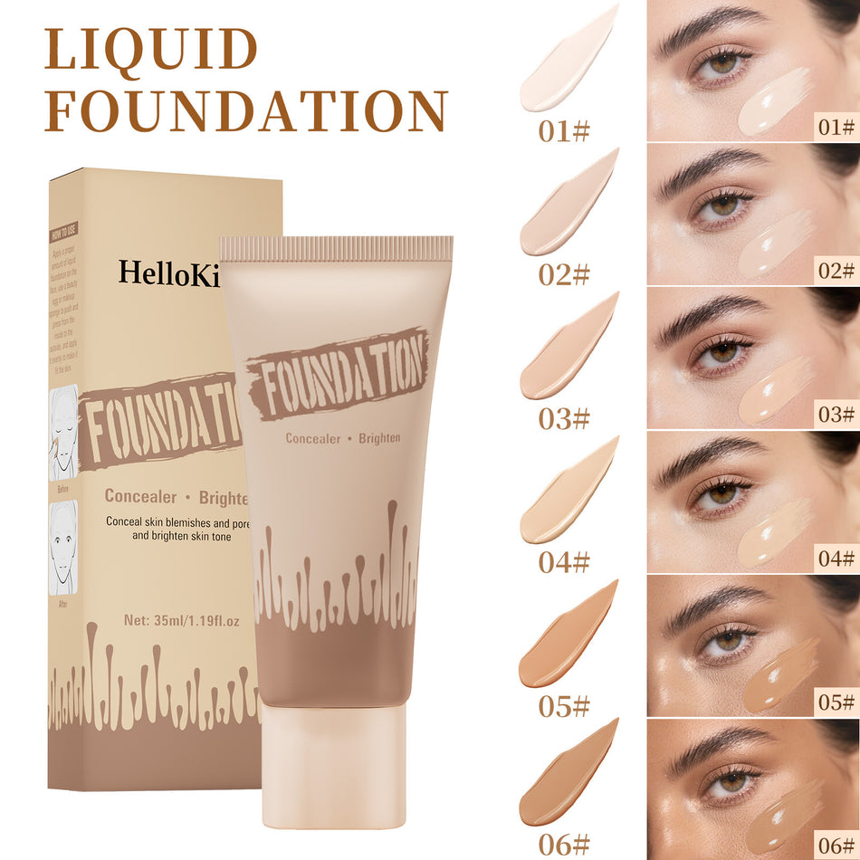 Hellokiss Waterproof Sweat-Proof Liquid Foundation Concealer
