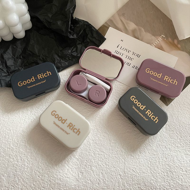 Girly Heart Contact Lens Case – Portable Double Storage Box