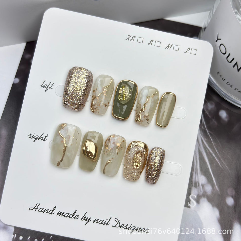 Star of Tomorrow Green Mirror Nails