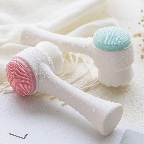 Double-Sided Soft Silicone Facial Cleansing Brush