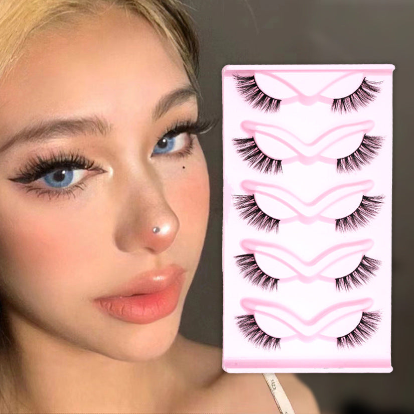 5D Fox Half-Eye False Eyelashes – Thick & Fluffy, 5 Pairs