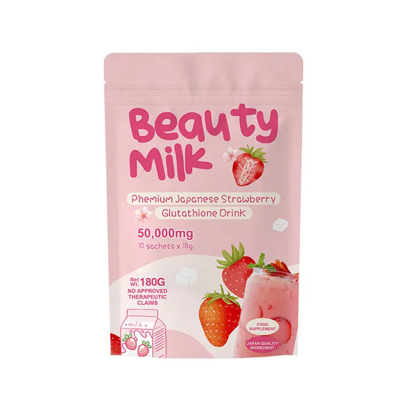 Litchi Strawberry Collagen Beauty Milk Nepal