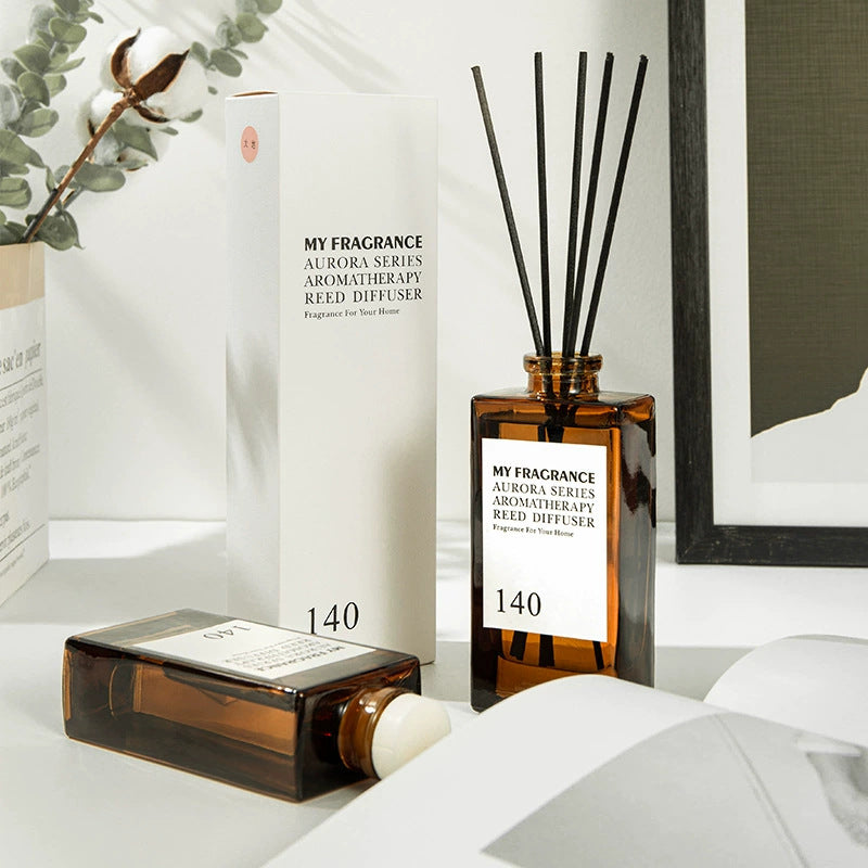 Flameless Rattan Essential Oil Diffuser 140ml Long-Lasting