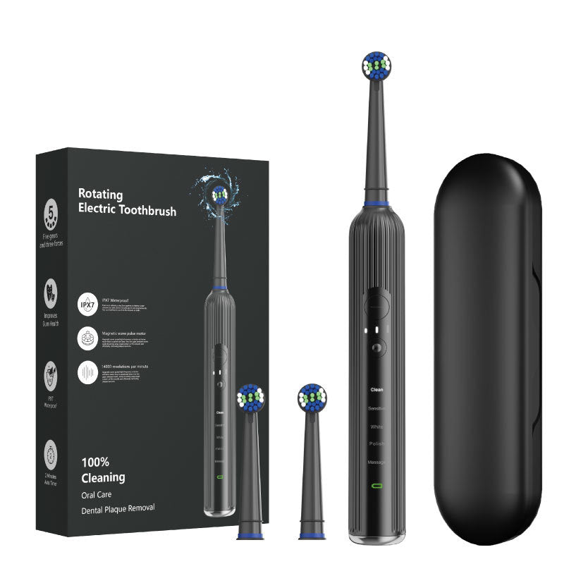 Rotating Ultrasonic Electric Toothbrush – Wireless Long-Life Oral Care