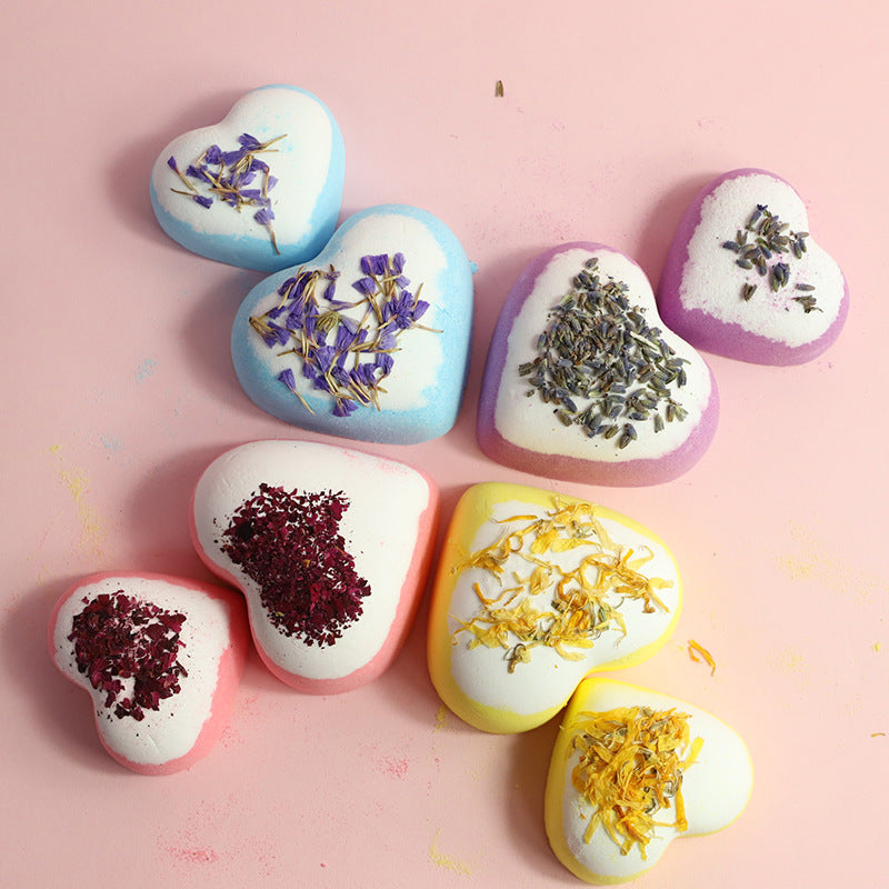 Heart-Shaped Essential Oil Bath Bomb